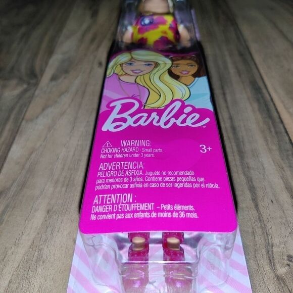 Barbie Doll with Blonde Hair Yellow Short Floral Dresses & High Heels - Picture 4 of 8